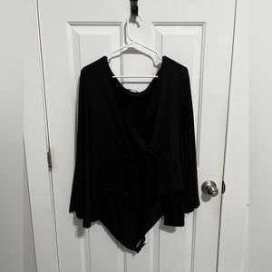 Shein v neck batwing bodysuit